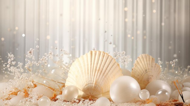 Photo sea shells background hd 8k wallpaper stock photographic image