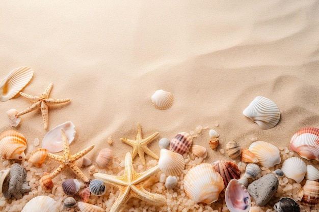 Sea shells on the beach wallpaper