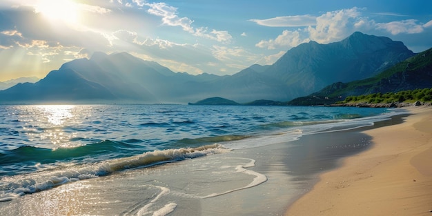 Foto sulla riva del mare