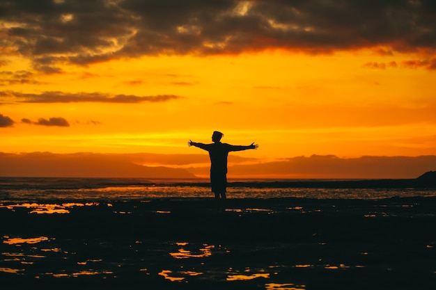 Photo sea silhouette