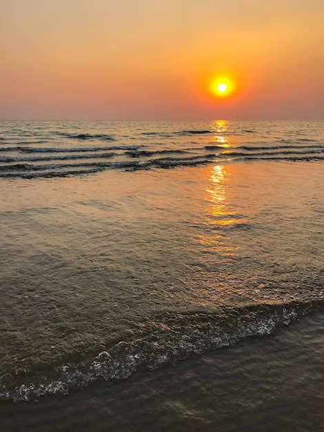 Sea and sky Before sunset background