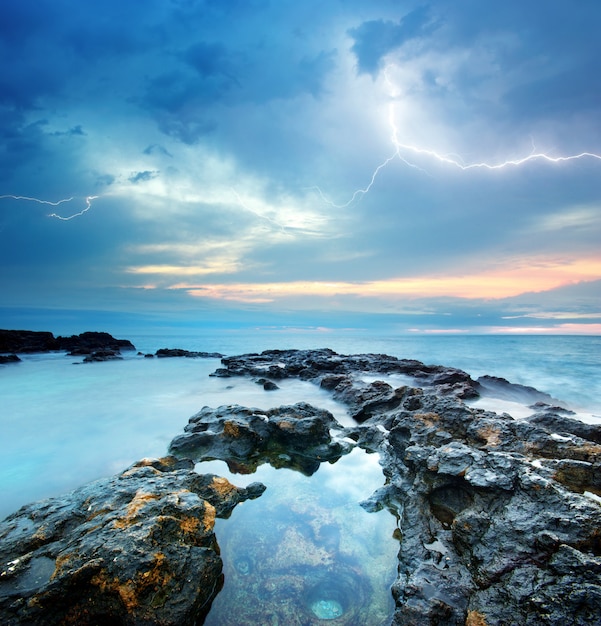 Tempesta di mare.