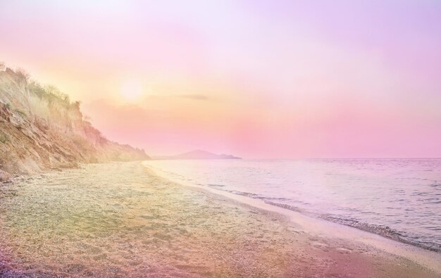 Фон восхода солнца на море Закат над морем Красивый закат на берегу океана