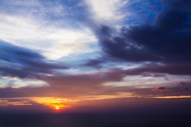 海の夕日