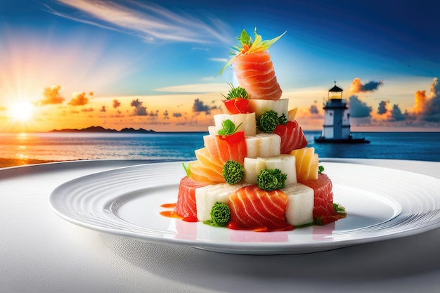 Роллы Sea and Sushi Fusion и суши Delight by the Water