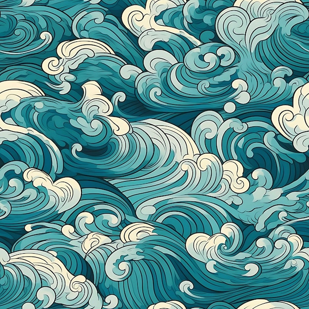 Photo sea tileable pattern