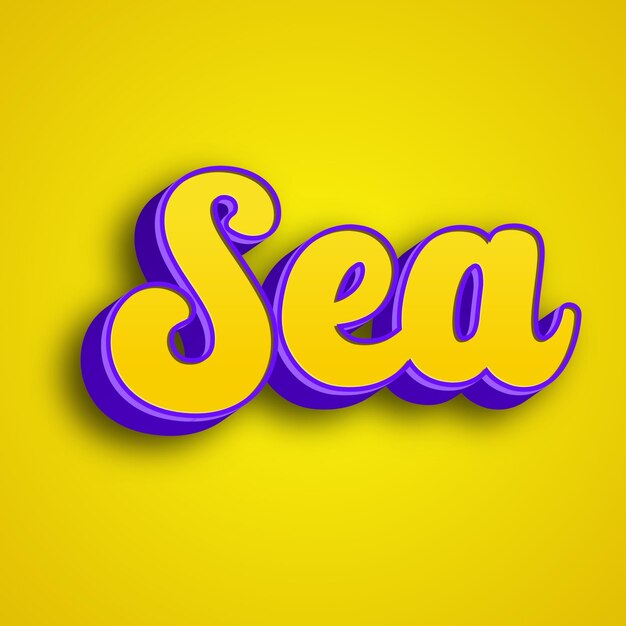 Морская типография 3D-дизайн желтый розовый белый фон фото jpg.