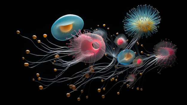 Photo sea underwater fictional creatures undersea world