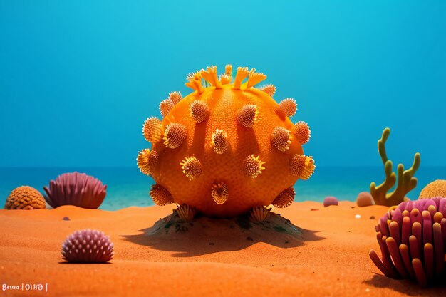 Photo sea urchin delicious seafood marine products food conch wallpaper background underwater world