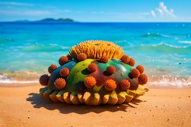 Photo sea urchin delicious seafood marine products food conch wallpaper background underwater world