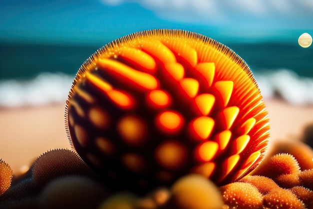 Sea urchin in the ocean