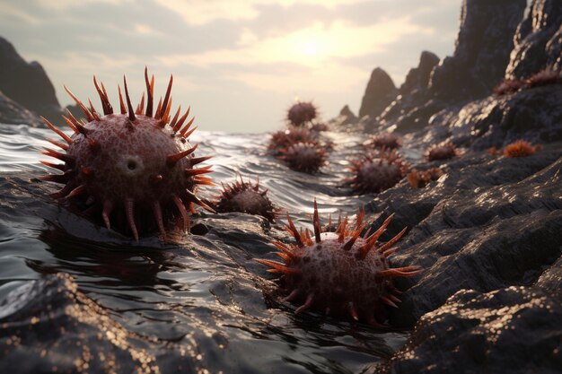 Sea urchins on rocky reefs