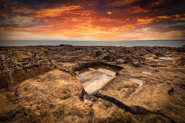 Sea Ã¢ÂÂÃ¢ÂÂview from the rocks of vendicari in the nature reserve.