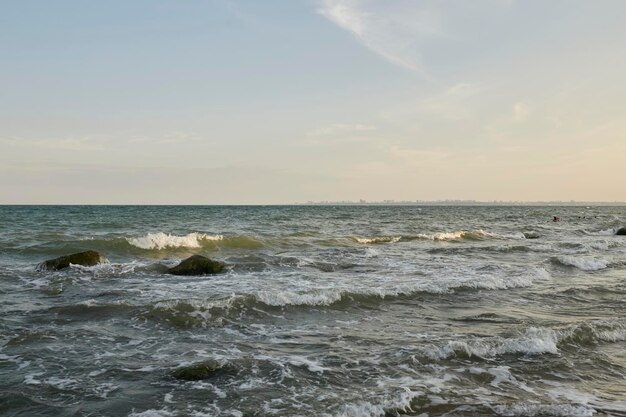 Sea The water's edge on the sea Small waves on the sea