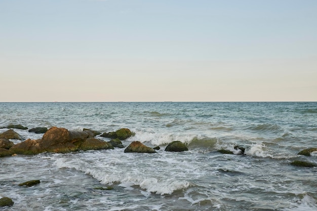 海海の水の端海の小さな波