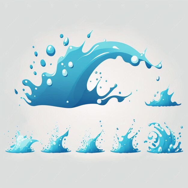 Premium Photo | Sea Water splash with drops