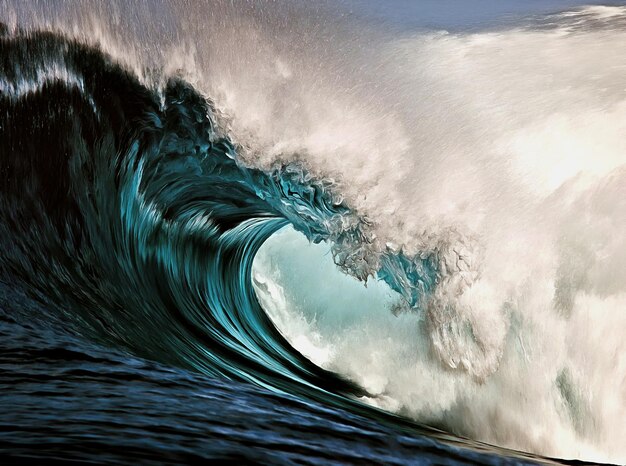 L'illustrazione dell'onda del mare