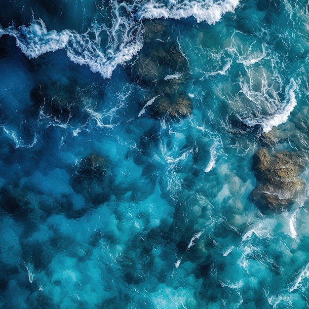 sea waves aerial view