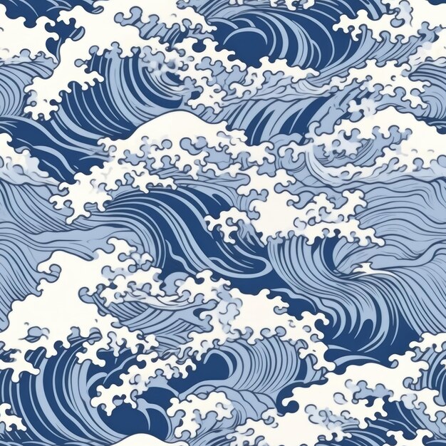 Sea waves pattern