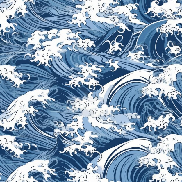 Sea waves pattern