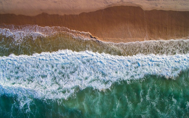 Sea waves rushing towards shore