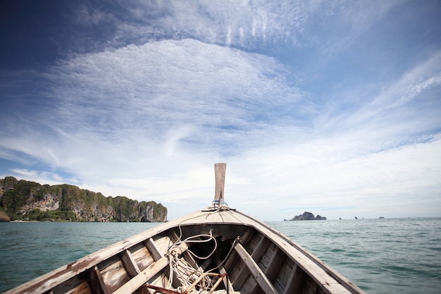 Sea with boat