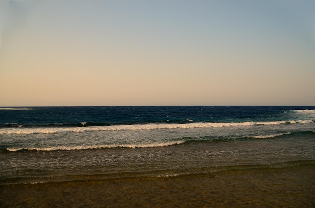 Sea with waves at the beach