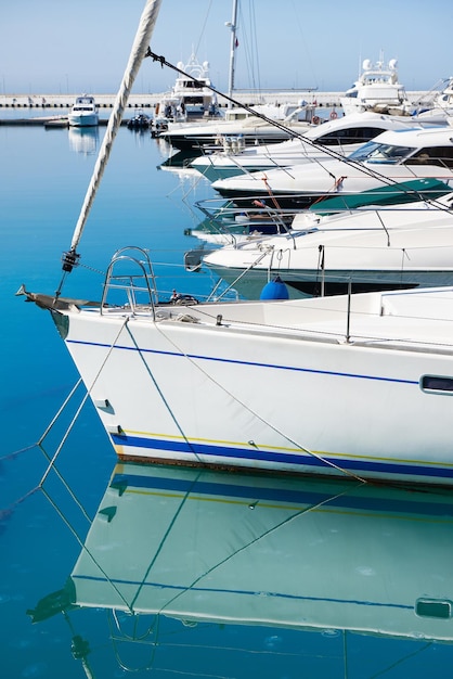 Sea yachts in dock