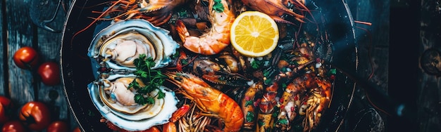 Photo seafood boils food