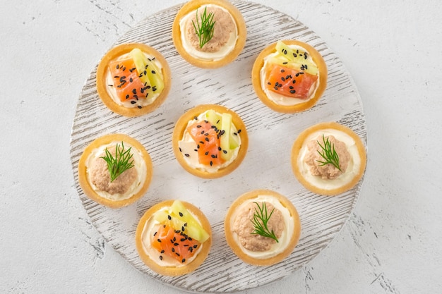 Seafood canapes