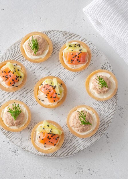 Seafood canapes