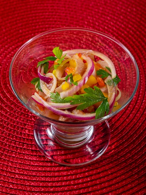 Seafood ceviche, typical dish from Peru.