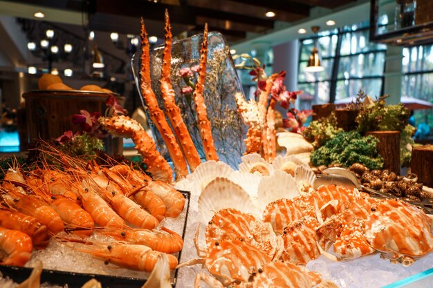 Photo seafood display from five star restaurant