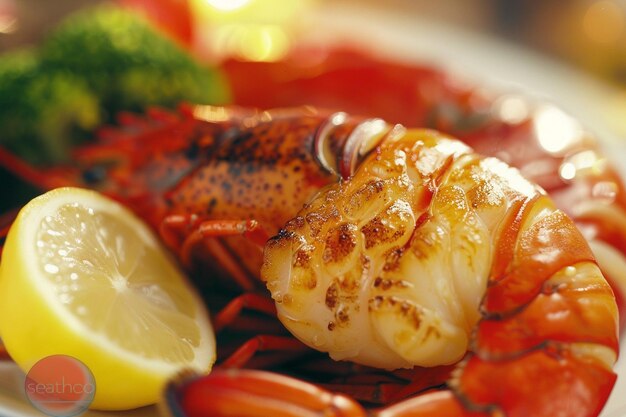 Seafood Extravaganza Gebakken Scallops Garnalen Cocktail en Lobster Tail Dinner
