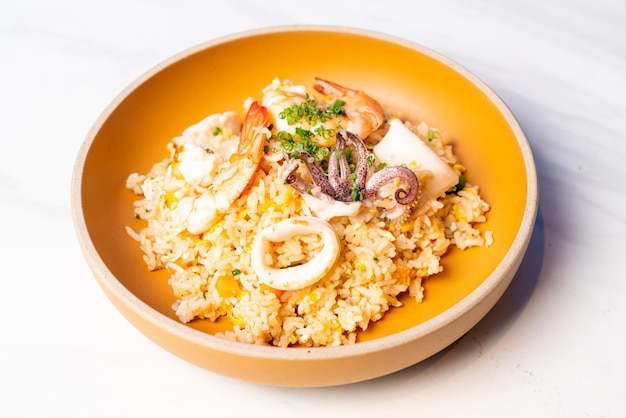 Seafood Fried Rice on plate