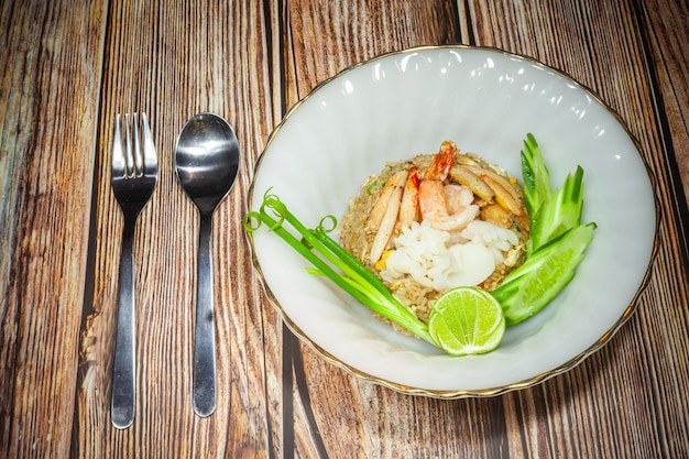 Seafood fried riceFried rice thai cuisine