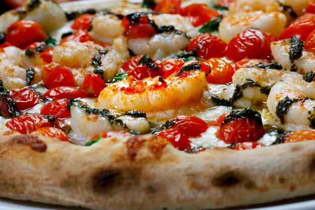 Seafood pizza