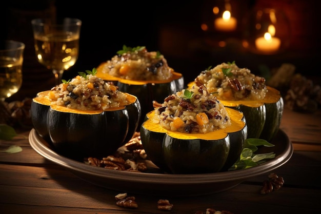 Seafood Stuffed Acorn Squash