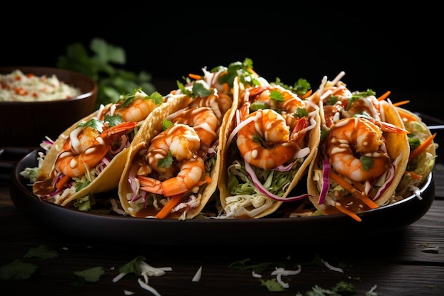 Seafood Tacos with Cilantro Lime Slaw