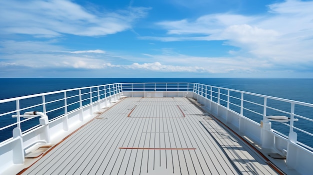 Photo seagoing transport passenger deck area on ferry boats ai generated