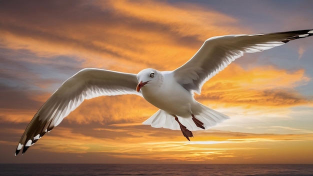 Seagull flying