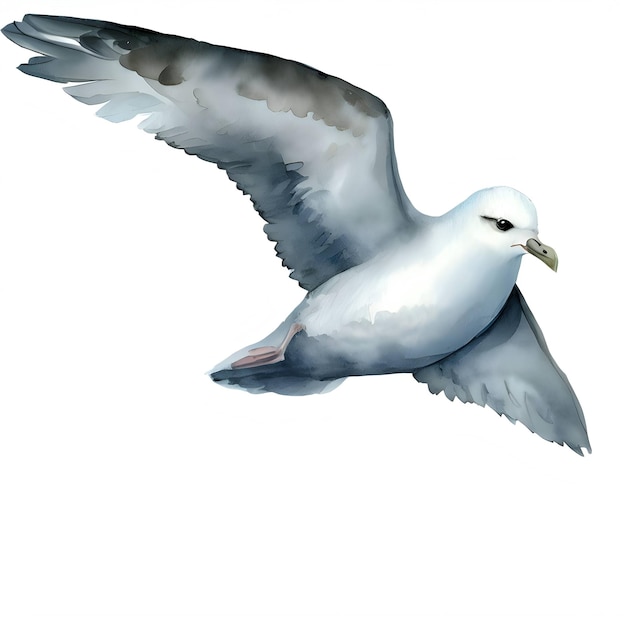 Seagull watercolor style isolated on a white background
