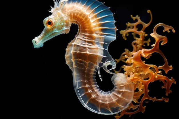 Seahorse floating in the water