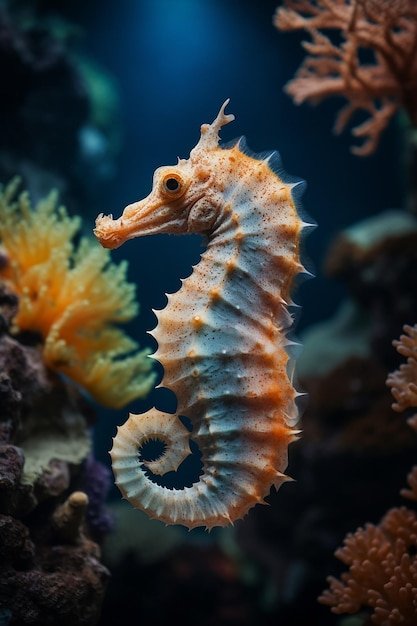 Seahorse is een zeepaardje dat inheems is in de oceaan.