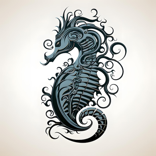 Sea Horse graphic tattoo - Best Tattoo Ideas Gallery