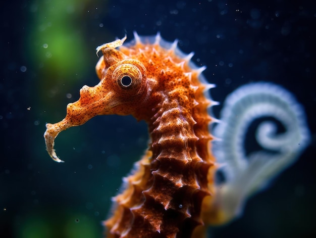 A Seahorse underwater