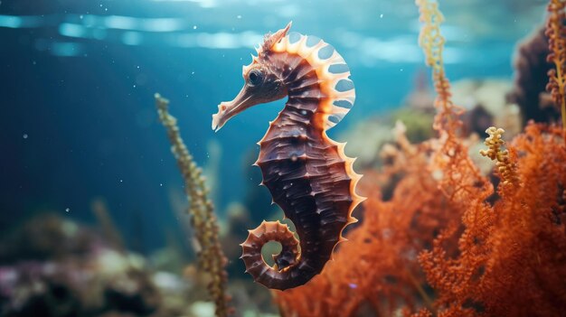 自然の生息地にある海馬