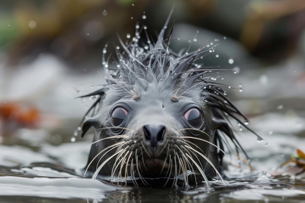 Foto seal ha una brutta giornata di capelli