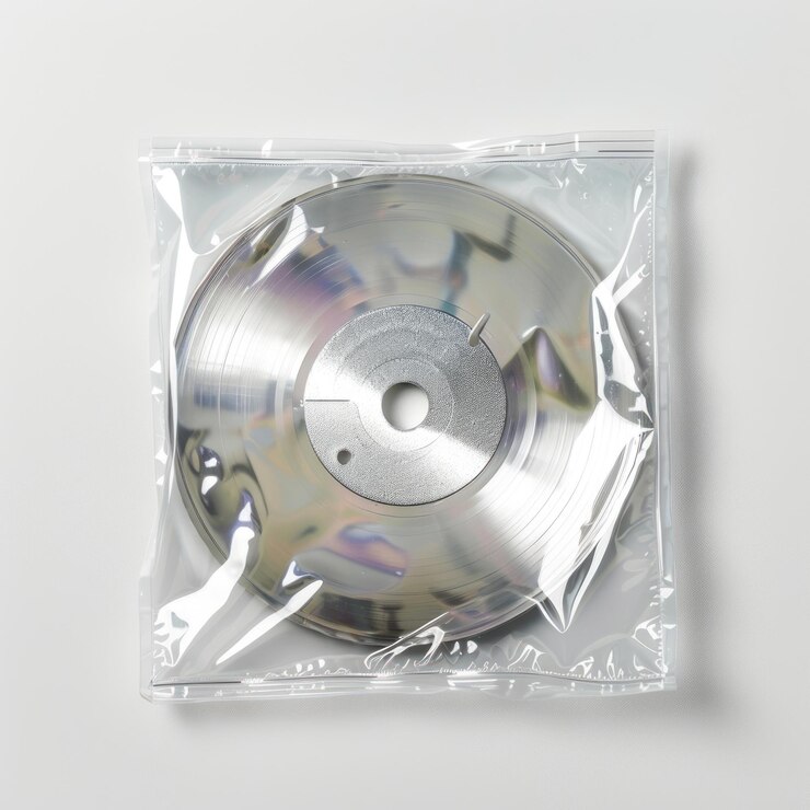 Photo sealed compact disc in plastic