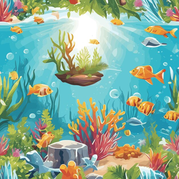 Sealife Illustration ai generation